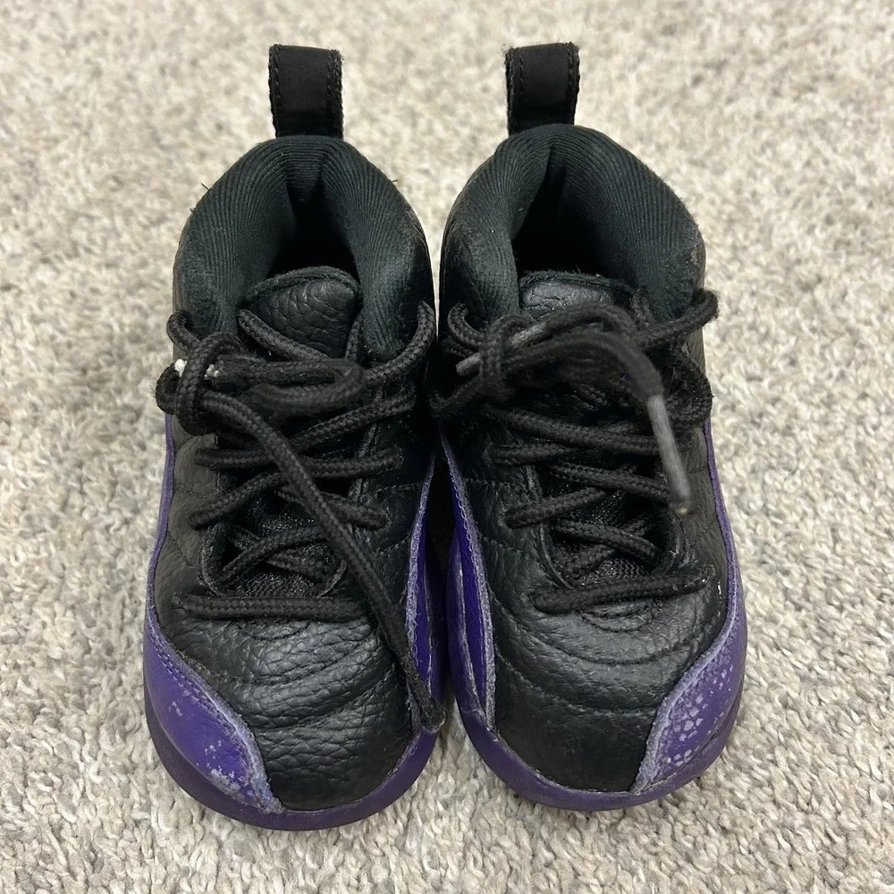 Air Jordan 12 Retro Field Purple Black‎ Shoes Sneakers US 6C Baby Toddler